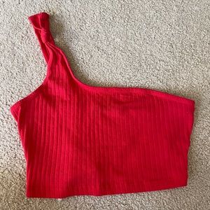 Red One-Shoulder Tank
